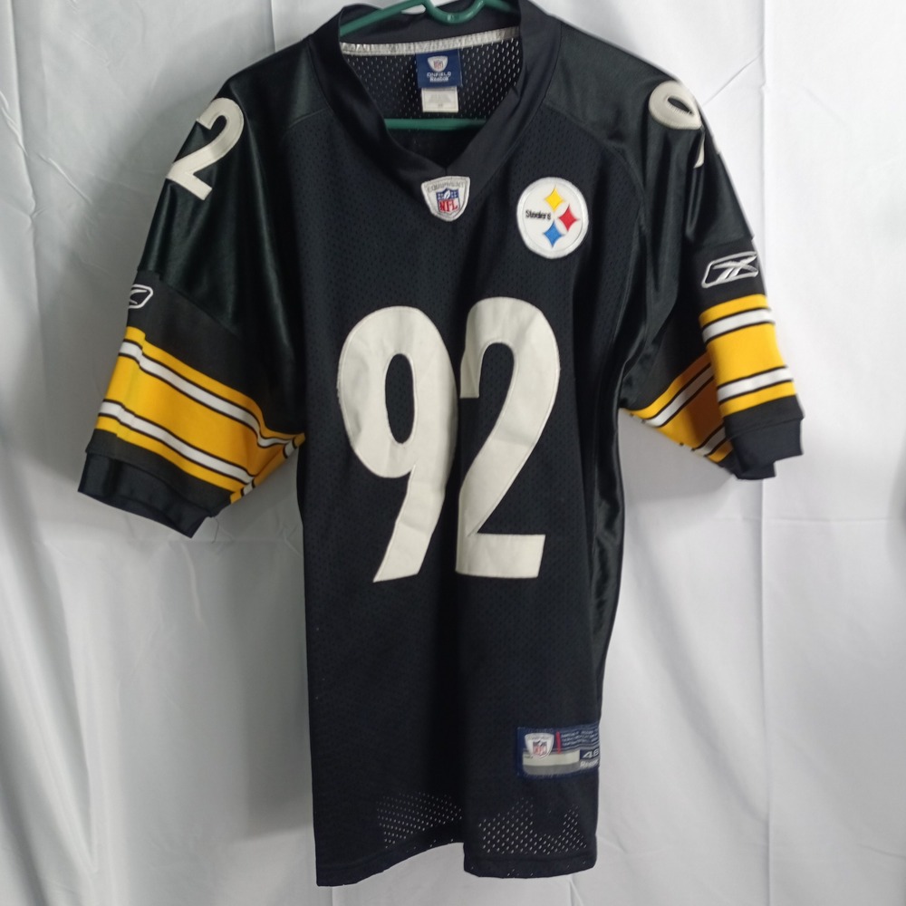 Reebok NFL Pittsburgh Steelers James Harrison 92 Stitched Jersey Size 48 Black